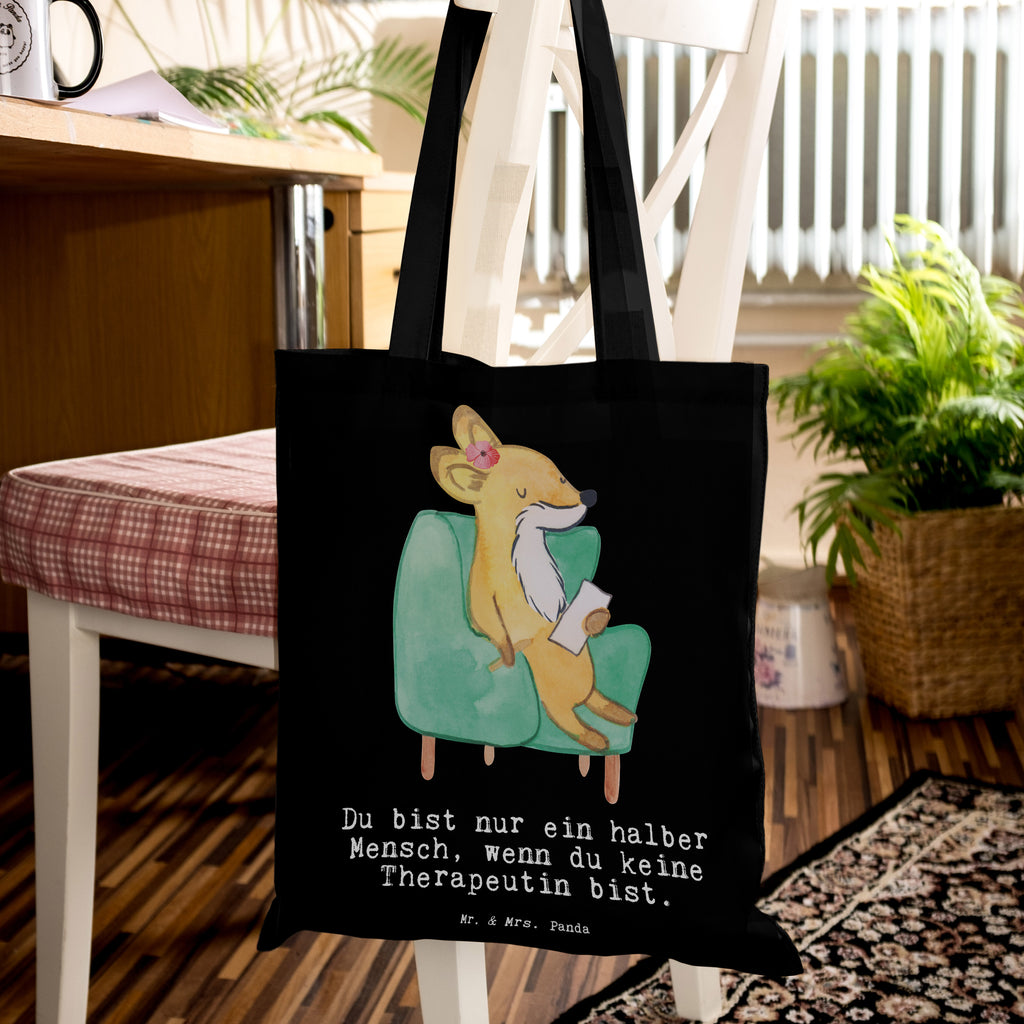 Tragetasche Therapeutin mit Herz Beuteltasche, Beutel, Einkaufstasche, Jutebeutel, Stoffbeutel, Beruf, Ausbildung, Jubiläum, Abschied, Rente, Kollege, Kollegin, Geschenk, Schenken, Arbeitskollege, Mitarbeiter, Firma, Danke, Dankeschön
