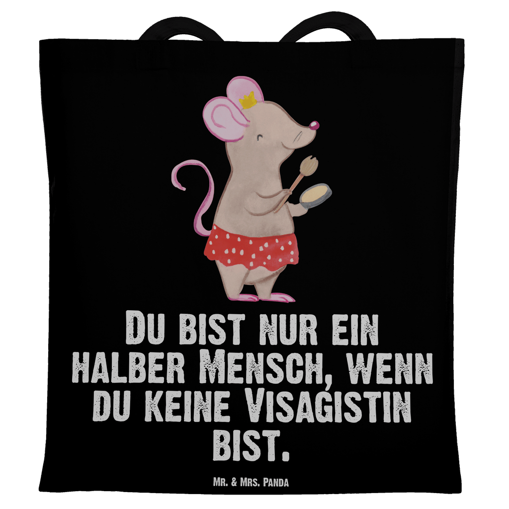 Tragetasche Visagistin mit Herz Beuteltasche, Beutel, Einkaufstasche, Jutebeutel, Stoffbeutel, Beruf, Ausbildung, Jubiläum, Abschied, Rente, Kollege, Kollegin, Geschenk, Schenken, Arbeitskollege, Mitarbeiter, Firma, Danke, Dankeschön, Kosmetikerin, Make Up Artist, Maskenbildnerin, Visagistin, Beauty Salon, Kosmetikstudio, Eröffnung