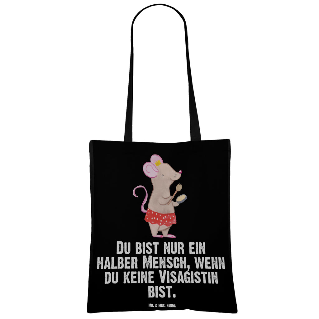 Tragetasche Visagistin mit Herz Beuteltasche, Beutel, Einkaufstasche, Jutebeutel, Stoffbeutel, Beruf, Ausbildung, Jubiläum, Abschied, Rente, Kollege, Kollegin, Geschenk, Schenken, Arbeitskollege, Mitarbeiter, Firma, Danke, Dankeschön, Kosmetikerin, Make Up Artist, Maskenbildnerin, Visagistin, Beauty Salon, Kosmetikstudio, Eröffnung