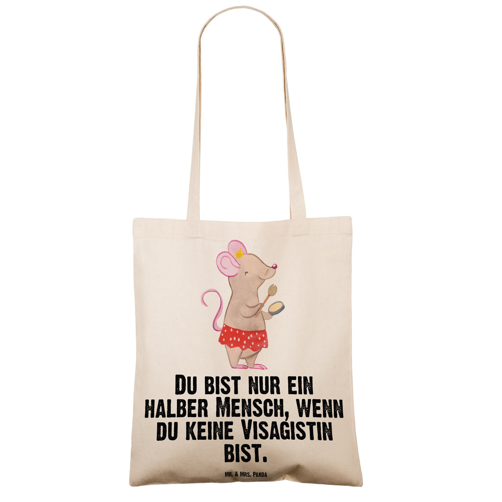 Tragetasche Visagistin mit Herz Beuteltasche, Beutel, Einkaufstasche, Jutebeutel, Stoffbeutel, Beruf, Ausbildung, Jubiläum, Abschied, Rente, Kollege, Kollegin, Geschenk, Schenken, Arbeitskollege, Mitarbeiter, Firma, Danke, Dankeschön, Kosmetikerin, Make Up Artist, Maskenbildnerin, Visagistin, Beauty Salon, Kosmetikstudio, Eröffnung
