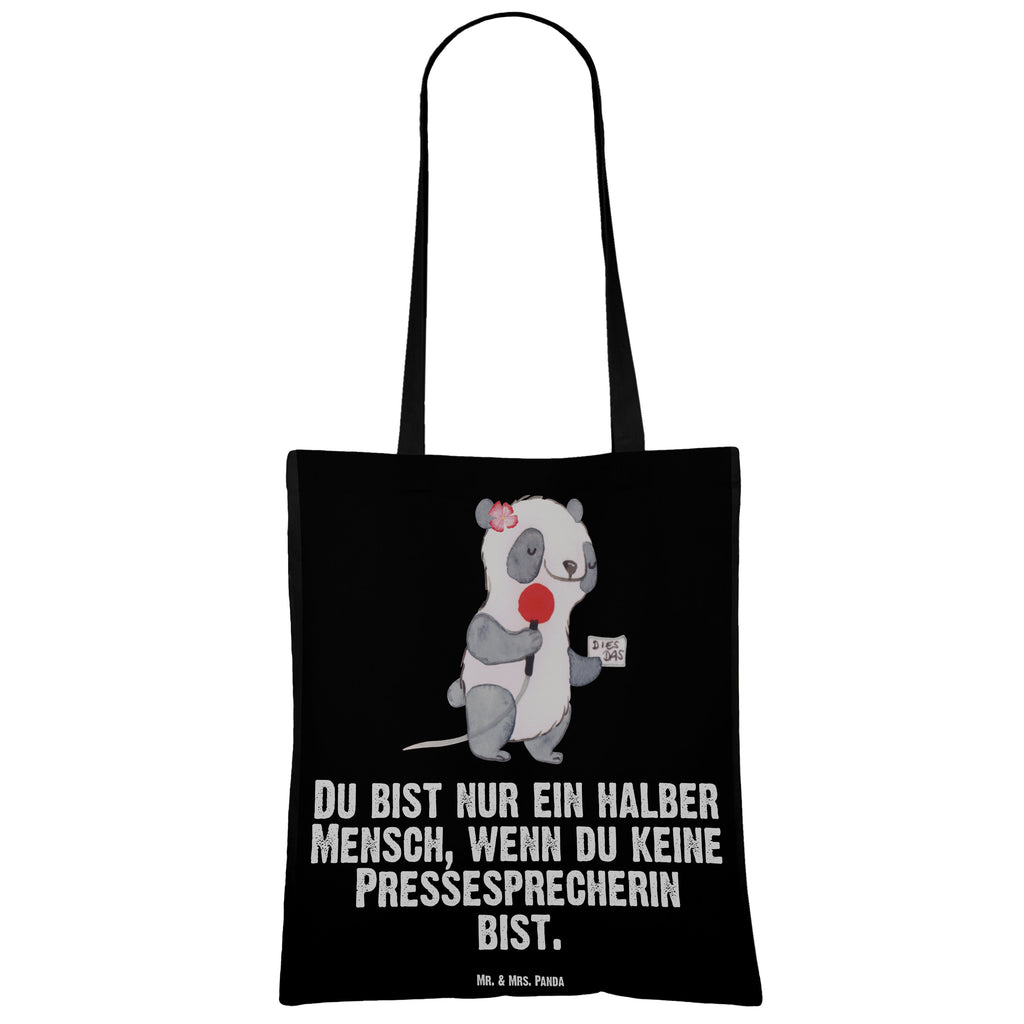Tragetasche Pressesprecherin mit Herz Beuteltasche, Beutel, Einkaufstasche, Jutebeutel, Stoffbeutel, Beruf, Ausbildung, Jubiläum, Abschied, Rente, Kollege, Kollegin, Geschenk, Schenken, Arbeitskollege, Mitarbeiter, Firma, Danke, Dankeschön