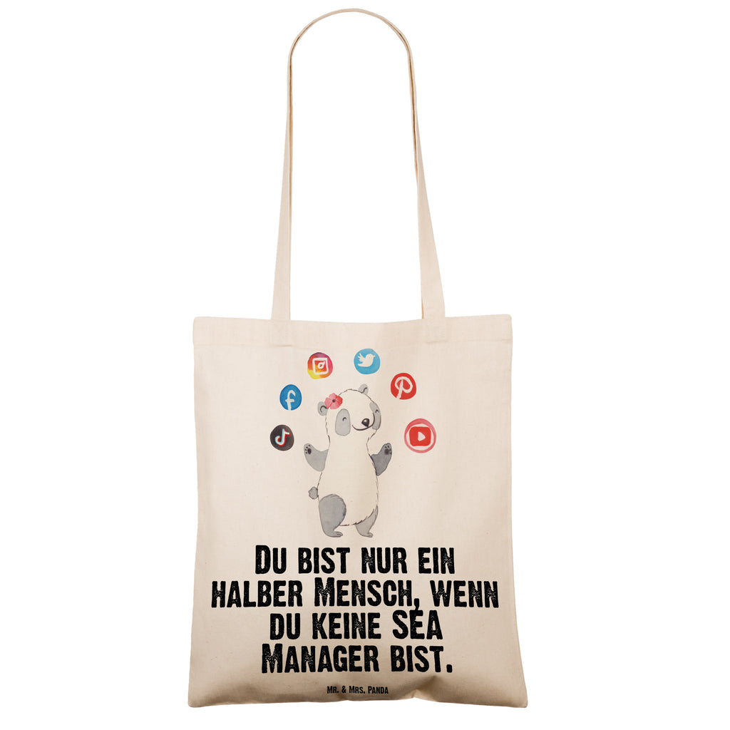 Tragetasche SEA Manager mit Herz Beuteltasche, Beutel, Einkaufstasche, Jutebeutel, Stoffbeutel, Beruf, Ausbildung, Jubiläum, Abschied, Rente, Kollege, Kollegin, Geschenk, Schenken, Arbeitskollege, Mitarbeiter, Firma, Danke, Dankeschön, SEA Manager, Suchmaschinenwerbung, Suchmaschinenmarketing