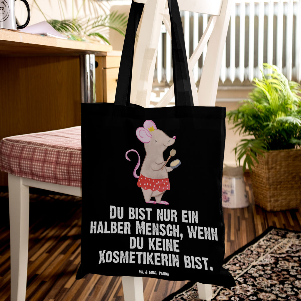 Tragetasche Kosmetikerin mit Herz Beuteltasche, Beutel, Einkaufstasche, Jutebeutel, Stoffbeutel, Beruf, Ausbildung, Jubiläum, Abschied, Rente, Kollege, Kollegin, Geschenk, Schenken, Arbeitskollege, Mitarbeiter, Firma, Danke, Dankeschön, Kosmetikerin, Make Up Artist, Maskenbildnerin, Visagistin, Beauty Salon, Kosmetikstudio, Eröffnung