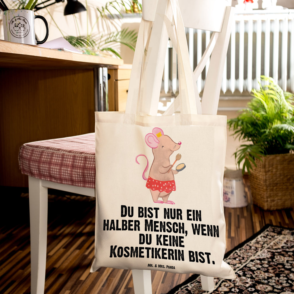 Tragetasche Kosmetikerin mit Herz Beuteltasche, Beutel, Einkaufstasche, Jutebeutel, Stoffbeutel, Beruf, Ausbildung, Jubiläum, Abschied, Rente, Kollege, Kollegin, Geschenk, Schenken, Arbeitskollege, Mitarbeiter, Firma, Danke, Dankeschön, Kosmetikerin, Make Up Artist, Maskenbildnerin, Visagistin, Beauty Salon, Kosmetikstudio, Eröffnung