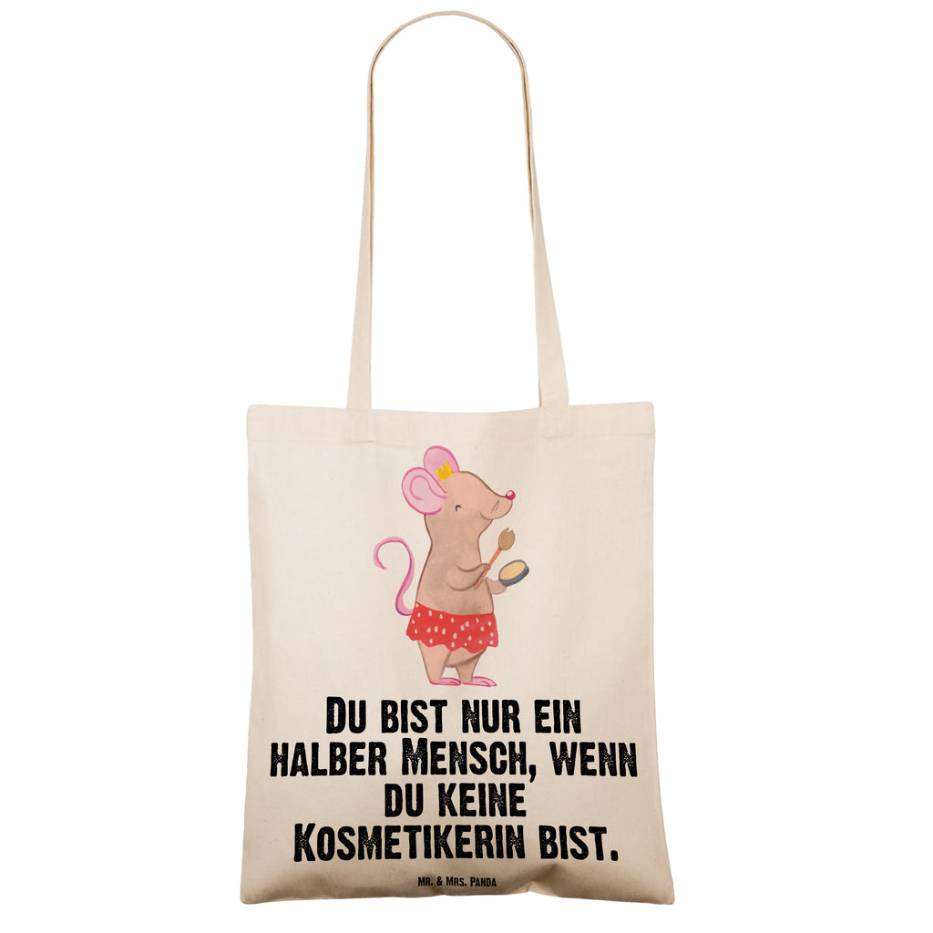 Tragetasche Kosmetikerin mit Herz Beuteltasche, Beutel, Einkaufstasche, Jutebeutel, Stoffbeutel, Beruf, Ausbildung, Jubiläum, Abschied, Rente, Kollege, Kollegin, Geschenk, Schenken, Arbeitskollege, Mitarbeiter, Firma, Danke, Dankeschön, Kosmetikerin, Make Up Artist, Maskenbildnerin, Visagistin, Beauty Salon, Kosmetikstudio, Eröffnung