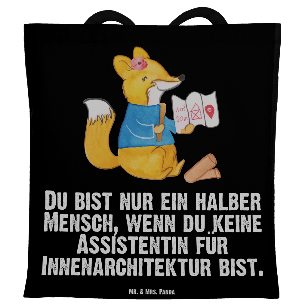 Tragetasche Assistentin für Innenarchitektur mit Herz Beuteltasche, Beutel, Einkaufstasche, Jutebeutel, Stoffbeutel, Beruf, Ausbildung, Jubiläum, Abschied, Rente, Kollege, Kollegin, Geschenk, Schenken, Arbeitskollege, Mitarbeiter, Firma, Danke, Dankeschön