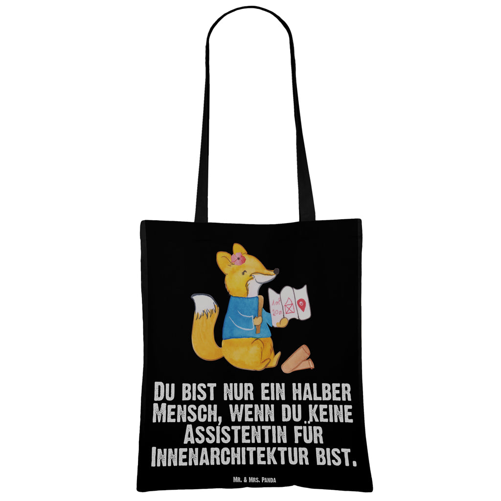 Tragetasche Assistentin für Innenarchitektur mit Herz Beuteltasche, Beutel, Einkaufstasche, Jutebeutel, Stoffbeutel, Beruf, Ausbildung, Jubiläum, Abschied, Rente, Kollege, Kollegin, Geschenk, Schenken, Arbeitskollege, Mitarbeiter, Firma, Danke, Dankeschön
