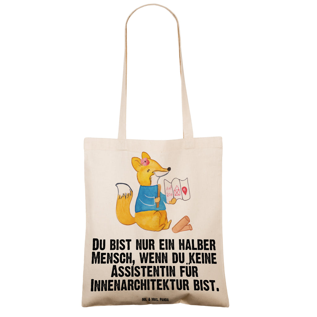 Tragetasche Assistentin für Innenarchitektur mit Herz Beuteltasche, Beutel, Einkaufstasche, Jutebeutel, Stoffbeutel, Beruf, Ausbildung, Jubiläum, Abschied, Rente, Kollege, Kollegin, Geschenk, Schenken, Arbeitskollege, Mitarbeiter, Firma, Danke, Dankeschön