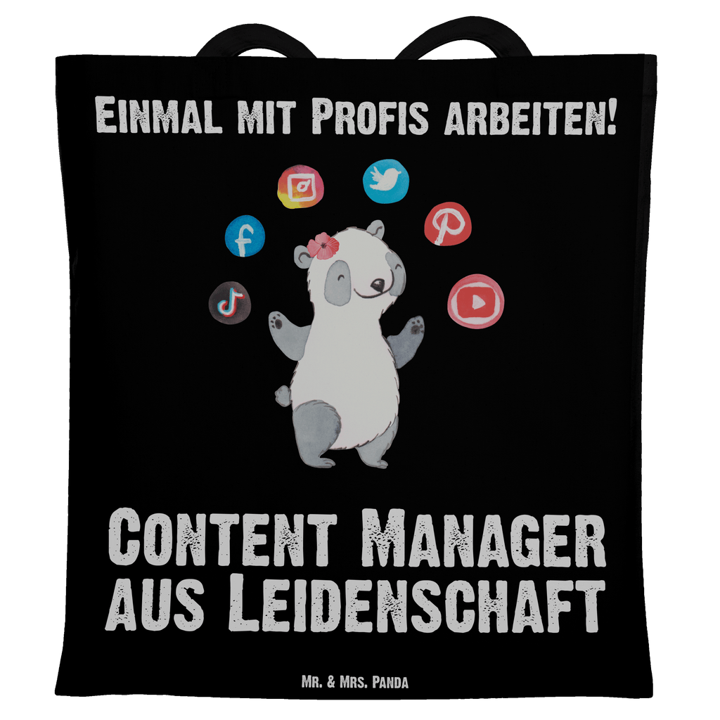 Tragetasche Content Manager aus Leidenschaft Beuteltasche, Beutel, Einkaufstasche, Jutebeutel, Stoffbeutel, Beruf, Ausbildung, Jubiläum, Abschied, Rente, Kollege, Kollegin, Geschenk, Schenken, Arbeitskollege, Mitarbeiter, Firma, Danke, Dankeschön