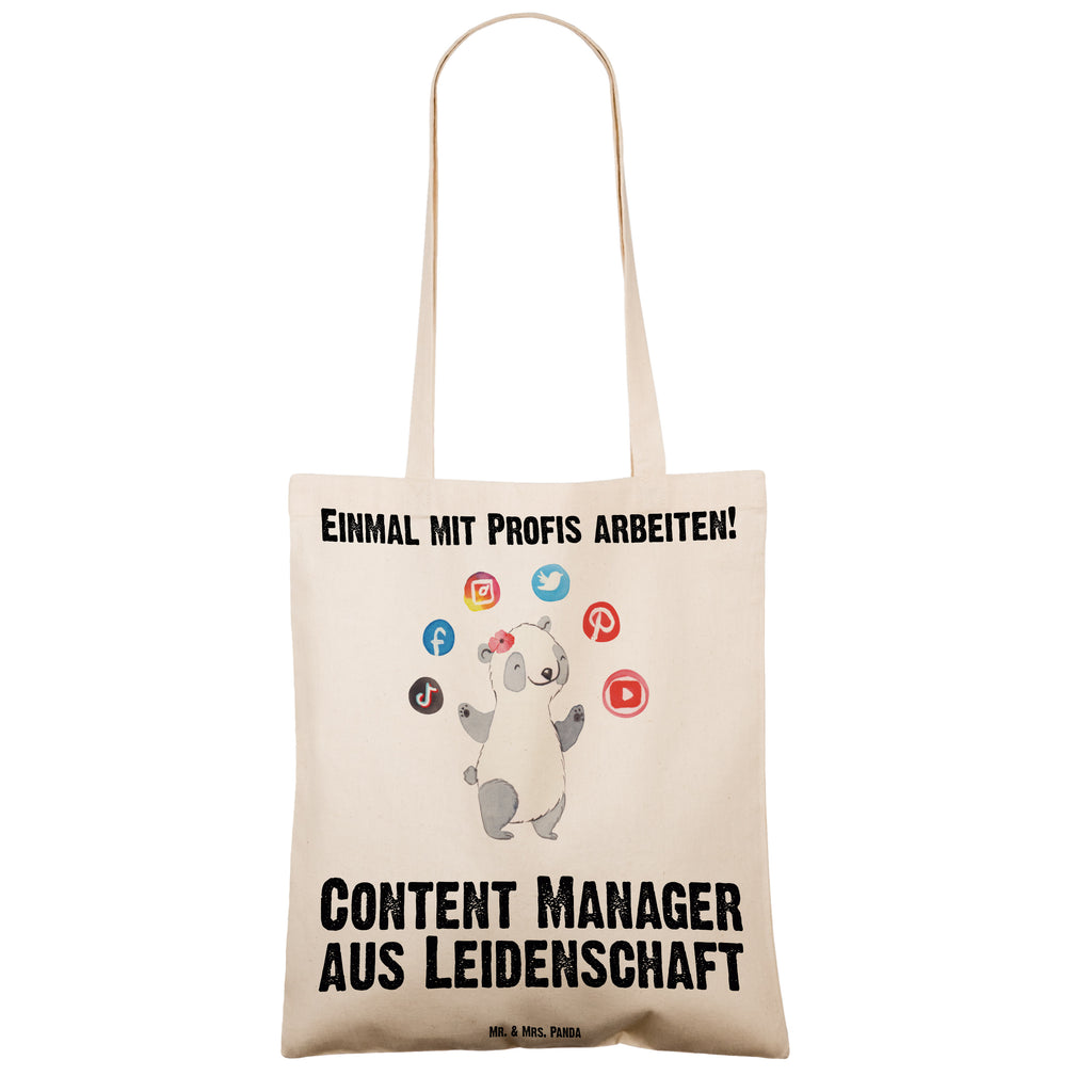 Tragetasche Content Manager aus Leidenschaft Beuteltasche, Beutel, Einkaufstasche, Jutebeutel, Stoffbeutel, Beruf, Ausbildung, Jubiläum, Abschied, Rente, Kollege, Kollegin, Geschenk, Schenken, Arbeitskollege, Mitarbeiter, Firma, Danke, Dankeschön
