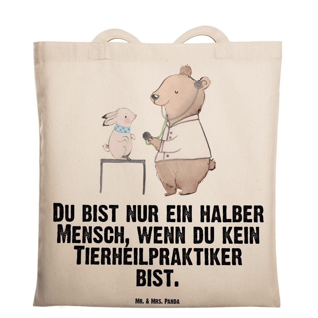Tragetasche Tierheilpraktiker mit Herz Beuteltasche, Beutel, Einkaufstasche, Jutebeutel, Stoffbeutel, Beruf, Ausbildung, Jubiläum, Abschied, Rente, Kollege, Kollegin, Geschenk, Schenken, Arbeitskollege, Mitarbeiter, Firma, Danke, Dankeschön
