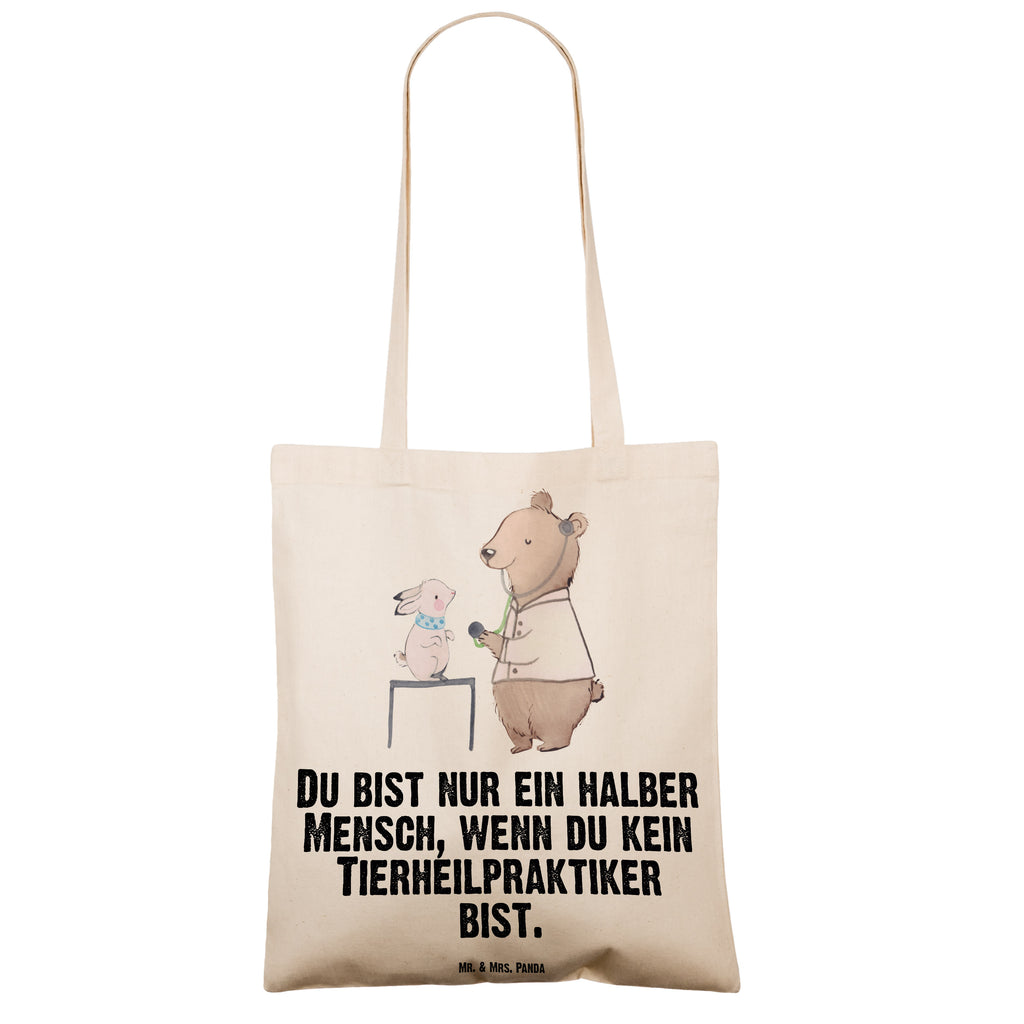 Tragetasche Tierheilpraktiker mit Herz Beuteltasche, Beutel, Einkaufstasche, Jutebeutel, Stoffbeutel, Beruf, Ausbildung, Jubiläum, Abschied, Rente, Kollege, Kollegin, Geschenk, Schenken, Arbeitskollege, Mitarbeiter, Firma, Danke, Dankeschön