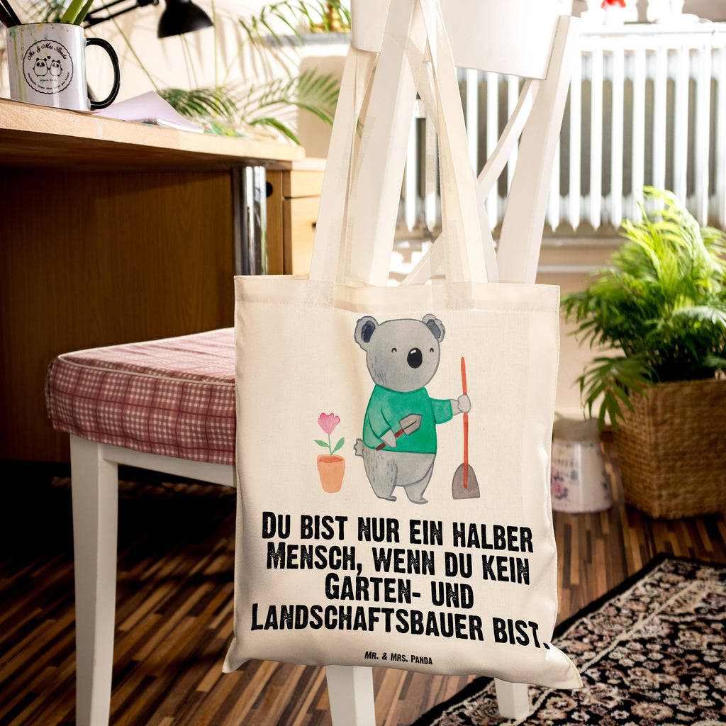 Tragetasche Garten- und Landschaftsbauer mit Herz Beuteltasche, Beutel, Einkaufstasche, Jutebeutel, Stoffbeutel, Beruf, Ausbildung, Jubiläum, Abschied, Rente, Kollege, Kollegin, Geschenk, Schenken, Arbeitskollege, Mitarbeiter, Firma, Danke, Dankeschön, Gärtner, Gartenplaner, Gärtnerei, Gartenbau, Hobbygärtner, Garten- und Landschaftsbauer