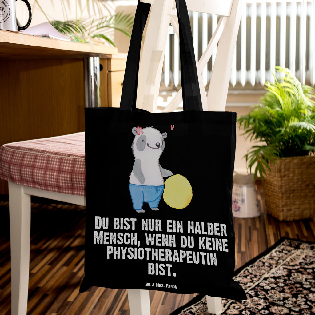 Tragetasche Physiotherapeutin mit Herz Beuteltasche, Beutel, Einkaufstasche, Jutebeutel, Stoffbeutel, Beruf, Ausbildung, Jubiläum, Abschied, Rente, Kollege, Kollegin, Geschenk, Schenken, Arbeitskollege, Mitarbeiter, Firma, Danke, Dankeschön