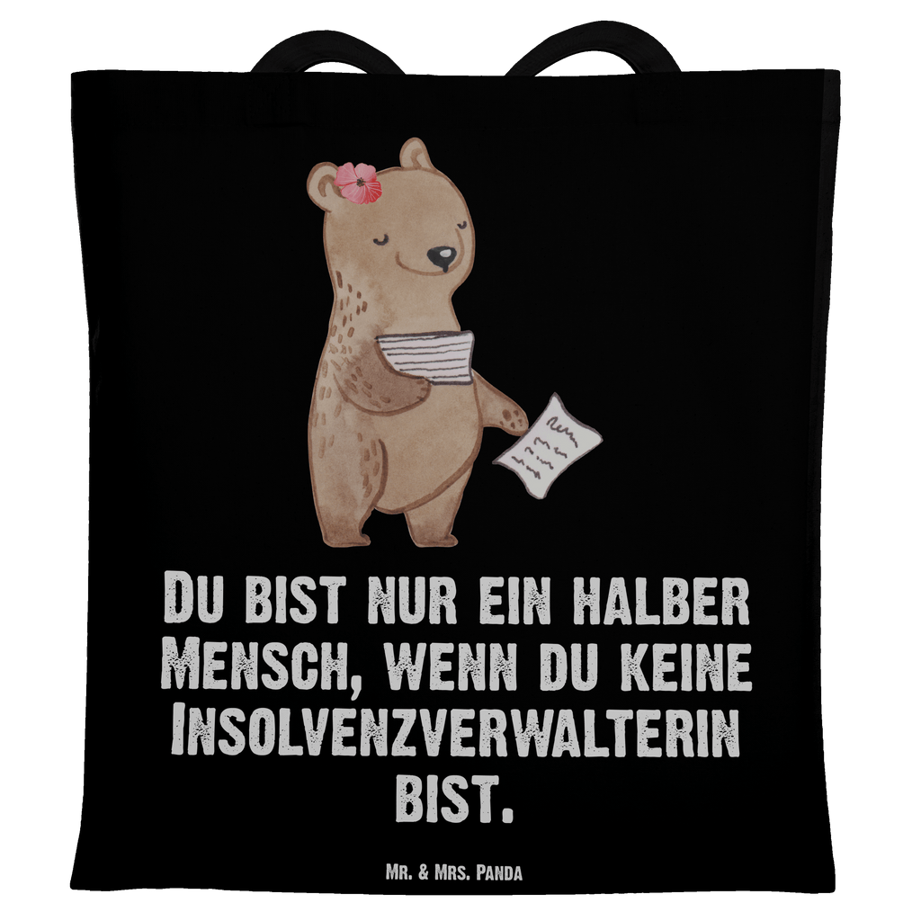 Tragetasche Insolvenzverwalterin mit Herz Beuteltasche, Beutel, Einkaufstasche, Jutebeutel, Stoffbeutel, Beruf, Ausbildung, Jubiläum, Abschied, Rente, Kollege, Kollegin, Geschenk, Schenken, Arbeitskollege, Mitarbeiter, Firma, Danke, Dankeschön
