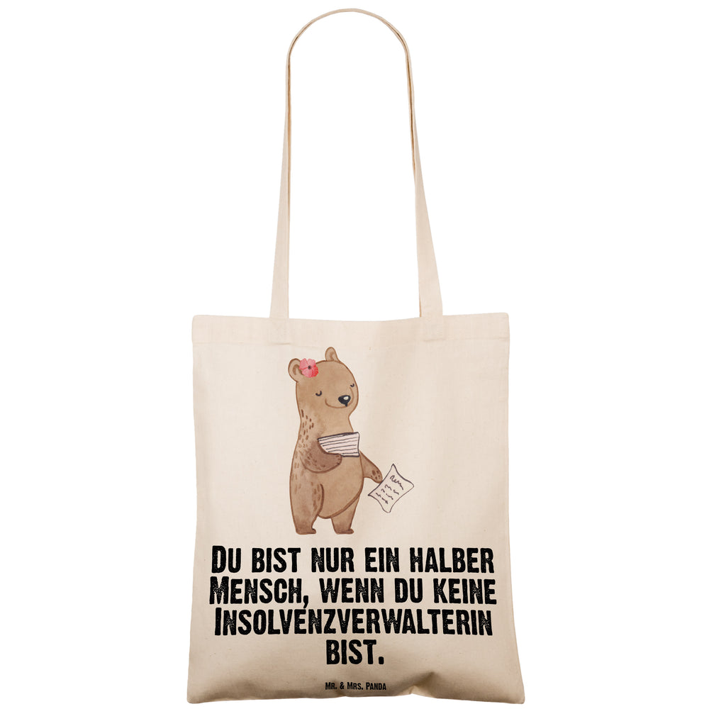 Tragetasche Insolvenzverwalterin mit Herz Beuteltasche, Beutel, Einkaufstasche, Jutebeutel, Stoffbeutel, Beruf, Ausbildung, Jubiläum, Abschied, Rente, Kollege, Kollegin, Geschenk, Schenken, Arbeitskollege, Mitarbeiter, Firma, Danke, Dankeschön