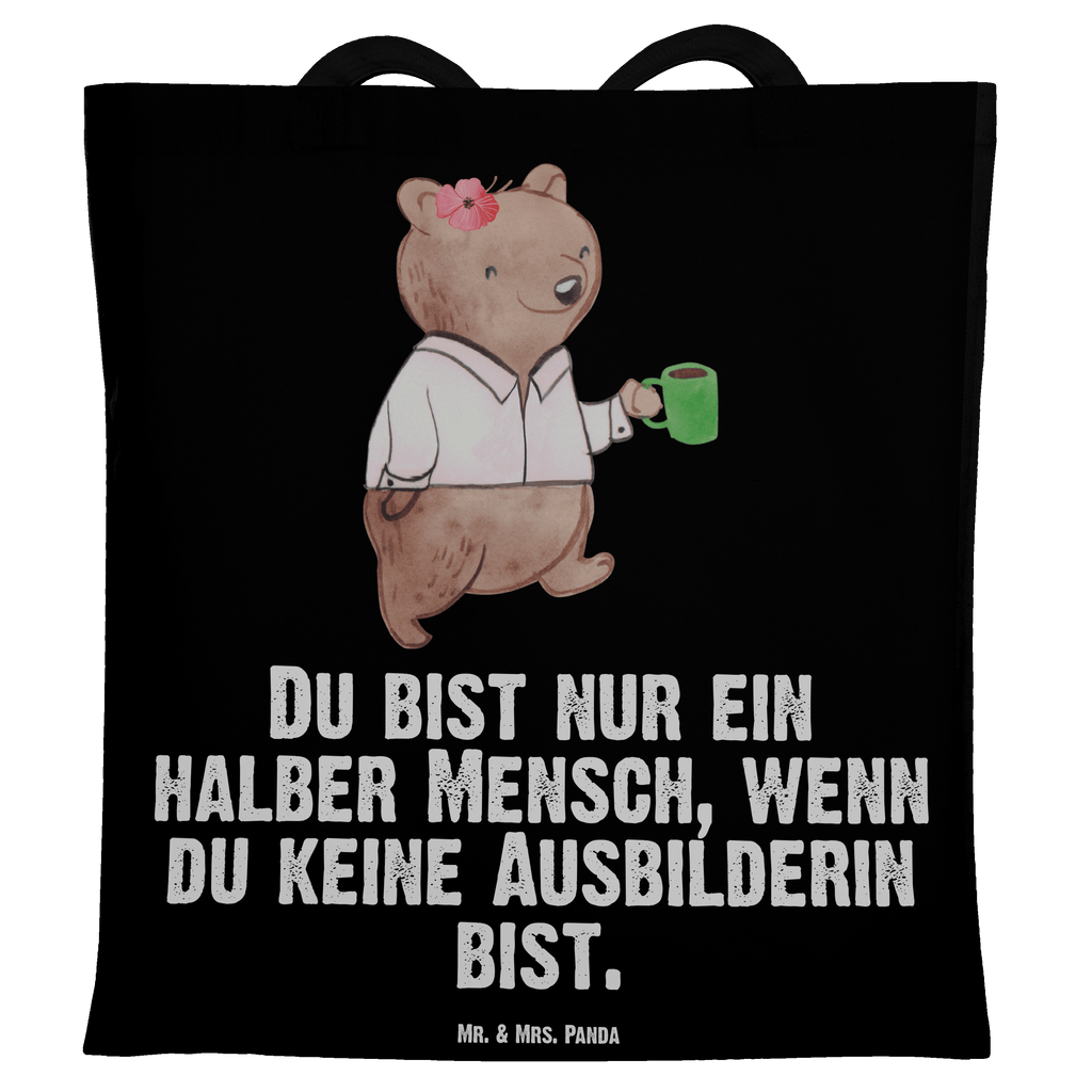 Tragetasche Ausbilderin mit Herz Beuteltasche, Beutel, Einkaufstasche, Jutebeutel, Stoffbeutel, Beruf, Ausbildung, Jubiläum, Abschied, Rente, Kollege, Kollegin, Geschenk, Schenken, Arbeitskollege, Mitarbeiter, Firma, Danke, Dankeschön, Ausbilderin, Tutorin, Ausbilderprüfung