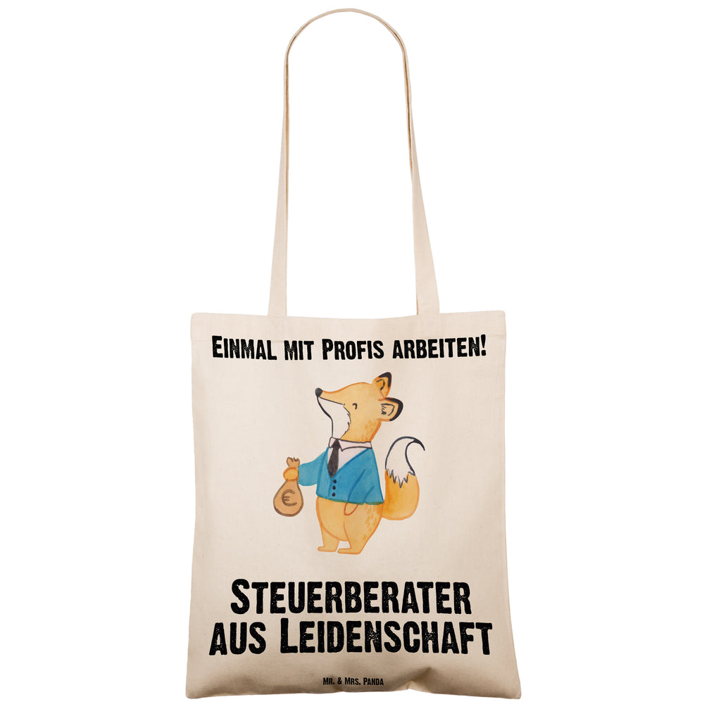 Tragetasche Steuerberater aus Leidenschaft Beuteltasche, Beutel, Einkaufstasche, Jutebeutel, Stoffbeutel, Beruf, Ausbildung, Jubiläum, Abschied, Rente, Kollege, Kollegin, Geschenk, Schenken, Arbeitskollege, Mitarbeiter, Firma, Danke, Dankeschön