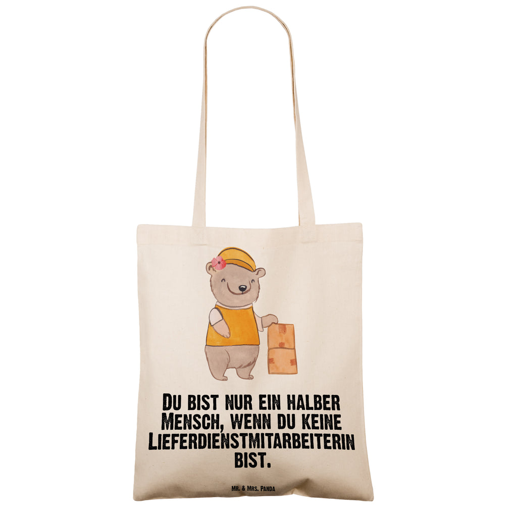 Tragetasche Lieferdienstmitarbeiterin mit Herz Beuteltasche, Beutel, Einkaufstasche, Jutebeutel, Stoffbeutel, Beruf, Ausbildung, Jubiläum, Abschied, Rente, Kollege, Kollegin, Geschenk, Schenken, Arbeitskollege, Mitarbeiter, Firma, Danke, Dankeschön, Lieferdienstmitarbeiterin, Pizzabäckerin, Pizzabotin, Pizzabringdienst, Lieferbringdienst
