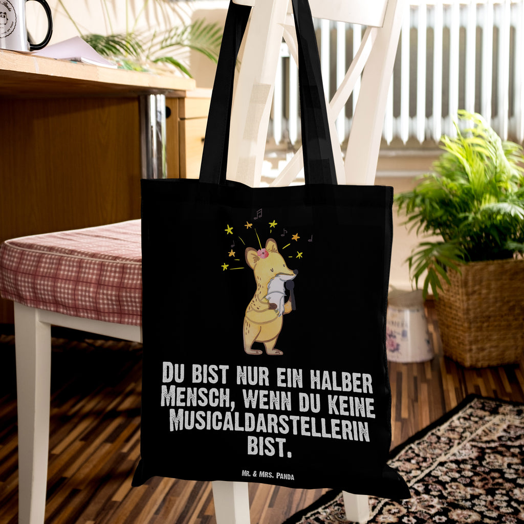 Tragetasche Musicaldarstellerin mit Herz Beuteltasche, Beutel, Einkaufstasche, Jutebeutel, Stoffbeutel, Beruf, Ausbildung, Jubiläum, Abschied, Rente, Kollege, Kollegin, Geschenk, Schenken, Arbeitskollege, Mitarbeiter, Firma, Danke, Dankeschön