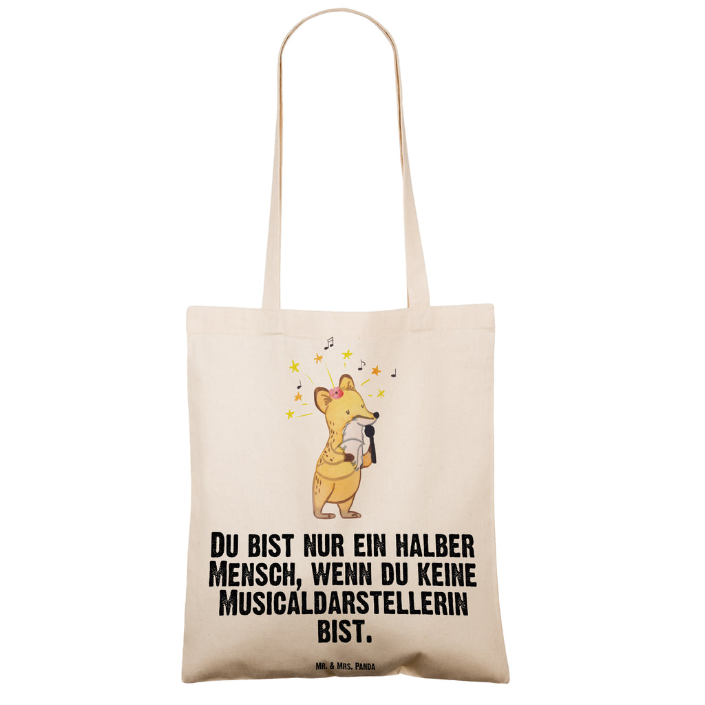 Tragetasche Musicaldarstellerin mit Herz Beuteltasche, Beutel, Einkaufstasche, Jutebeutel, Stoffbeutel, Beruf, Ausbildung, Jubiläum, Abschied, Rente, Kollege, Kollegin, Geschenk, Schenken, Arbeitskollege, Mitarbeiter, Firma, Danke, Dankeschön