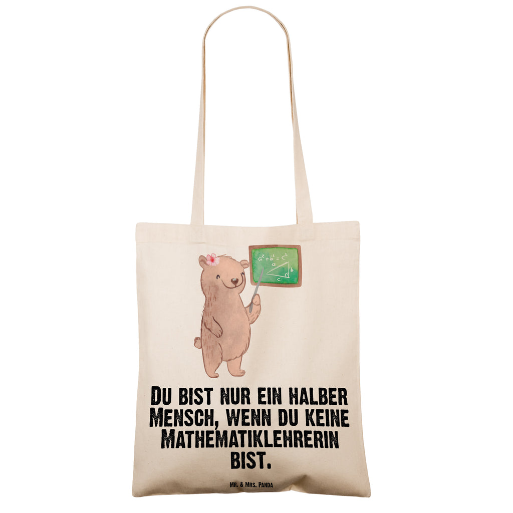 Tragetasche Mathematiklehrerin mit Herz Beuteltasche, Beutel, Einkaufstasche, Jutebeutel, Stoffbeutel, Beruf, Ausbildung, Jubiläum, Abschied, Rente, Kollege, Kollegin, Geschenk, Schenken, Arbeitskollege, Mitarbeiter, Firma, Danke, Dankeschön, Mathematiklehrerin, Lehramtstudent, Referendariat, Mathelehrerin, Matheunterricht, Mathe, Lehrer