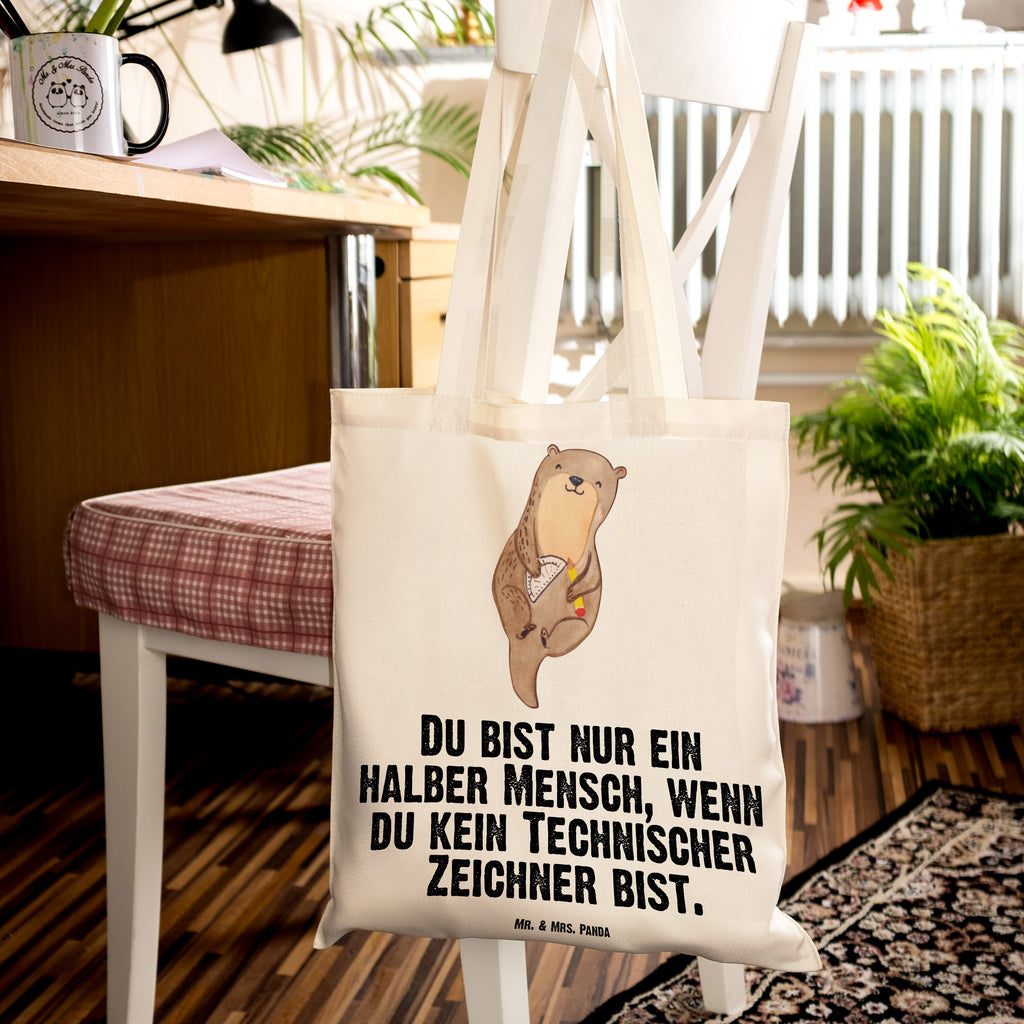 Tragetasche Technischer Zeichner mit Herz Beuteltasche, Beutel, Einkaufstasche, Jutebeutel, Stoffbeutel, Beruf, Ausbildung, Jubiläum, Abschied, Rente, Kollege, Kollegin, Geschenk, Schenken, Arbeitskollege, Mitarbeiter, Firma, Danke, Dankeschön