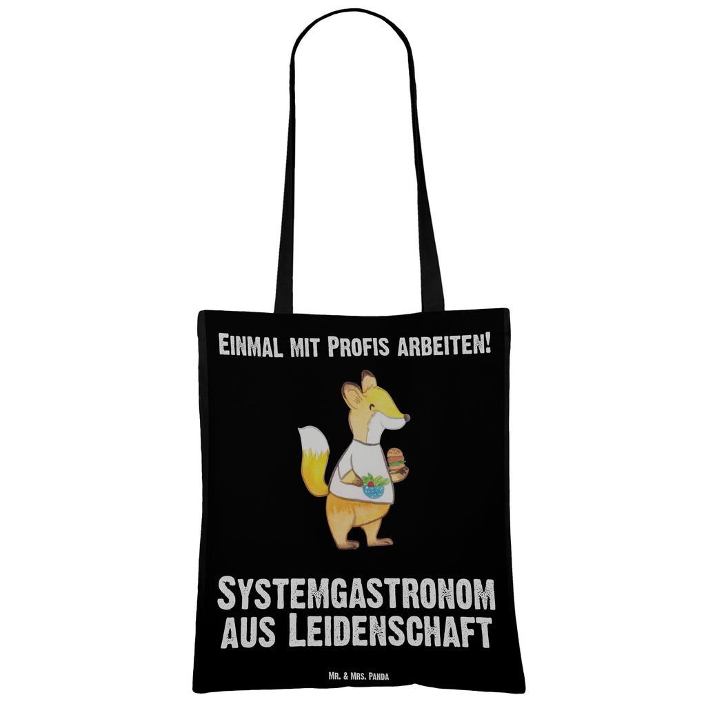 Tragetasche Systemgastronom aus Leidenschaft Beuteltasche, Beutel, Einkaufstasche, Jutebeutel, Stoffbeutel, Beruf, Ausbildung, Jubiläum, Abschied, Rente, Kollege, Kollegin, Geschenk, Schenken, Arbeitskollege, Mitarbeiter, Firma, Danke, Dankeschön