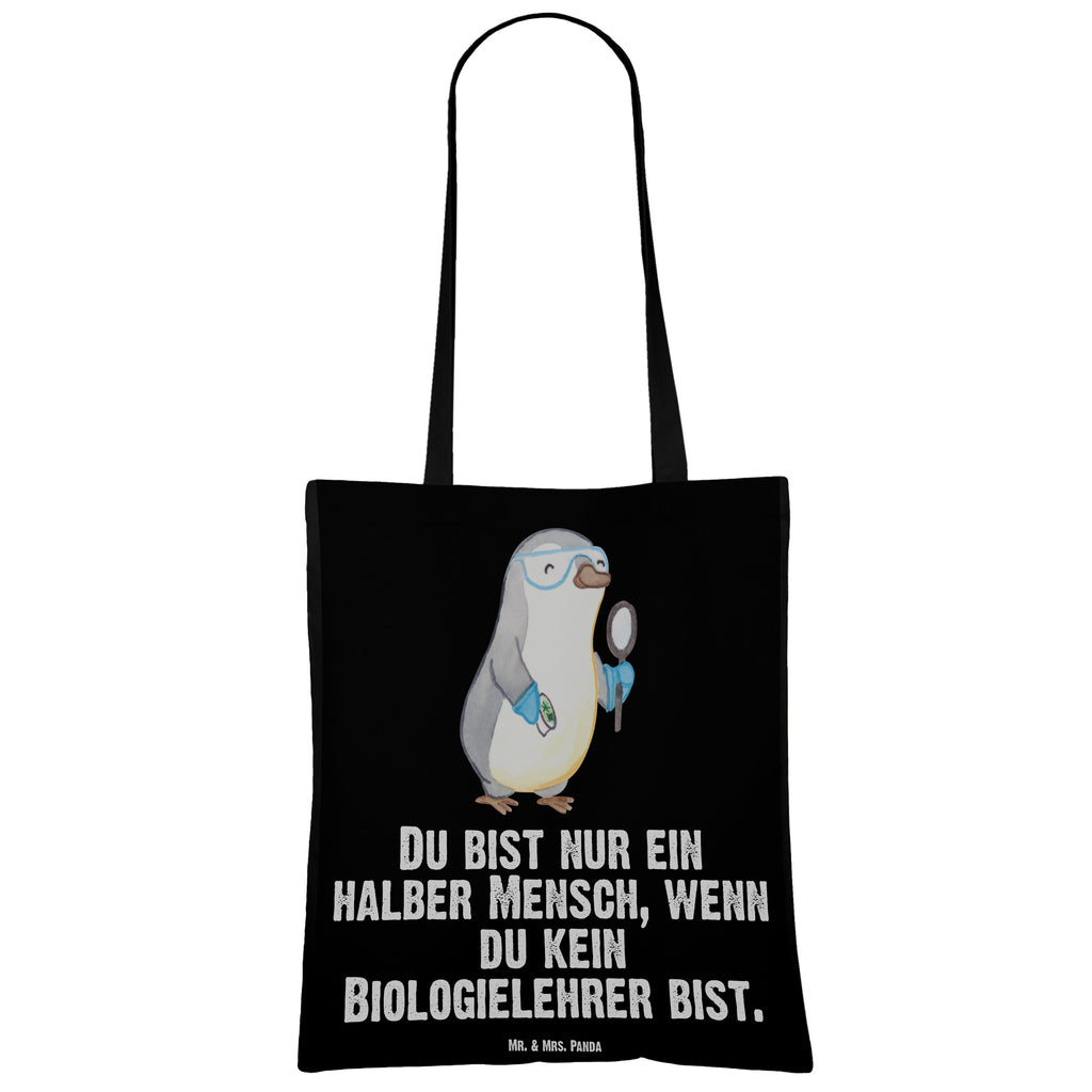 Tragetasche Biologielehrer mit Herz Beuteltasche, Beutel, Einkaufstasche, Jutebeutel, Stoffbeutel, Beruf, Ausbildung, Jubiläum, Abschied, Rente, Kollege, Kollegin, Geschenk, Schenken, Arbeitskollege, Mitarbeiter, Firma, Danke, Dankeschön, Biologielehrer, Biolehrer, Biounterricht, Biologie, Schule, Grundschule