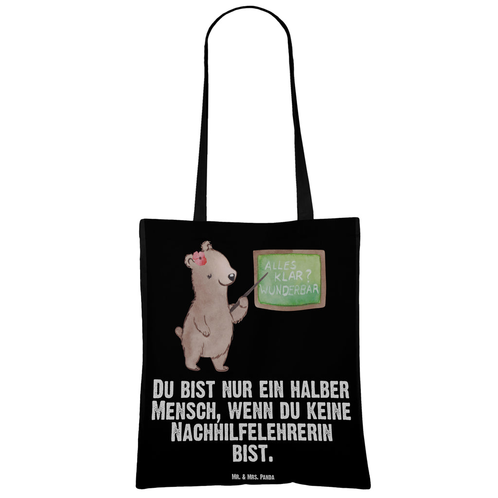 Tragetasche Nachhilfelehrerin mit Herz Beuteltasche, Beutel, Einkaufstasche, Jutebeutel, Stoffbeutel, Beruf, Ausbildung, Jubiläum, Abschied, Rente, Kollege, Kollegin, Geschenk, Schenken, Arbeitskollege, Mitarbeiter, Firma, Danke, Dankeschön, Nachhilfelehrerin, Nachhilfeschule, Nachhilfeunterricht