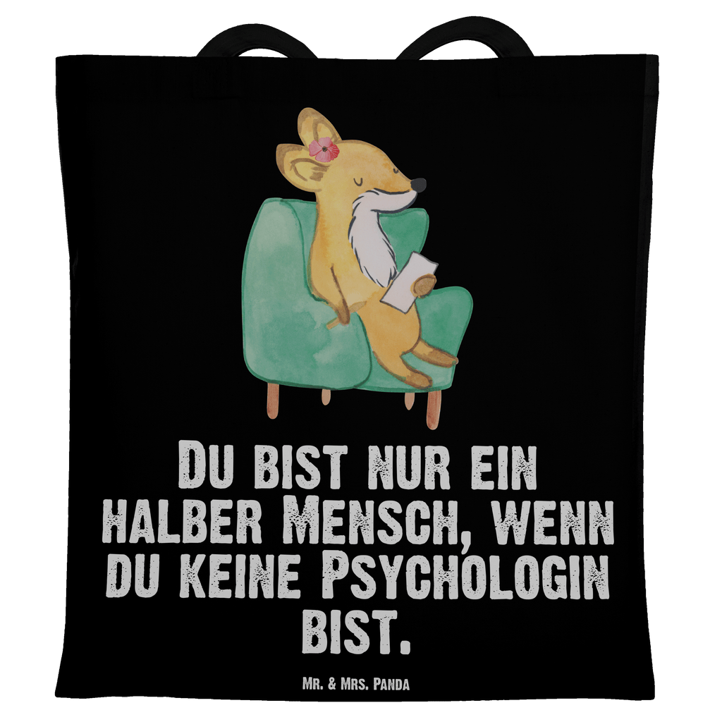 Tragetasche Psychologin mit Herz Beuteltasche, Beutel, Einkaufstasche, Jutebeutel, Stoffbeutel, Beruf, Ausbildung, Jubiläum, Abschied, Rente, Kollege, Kollegin, Geschenk, Schenken, Arbeitskollege, Mitarbeiter, Firma, Danke, Dankeschön
