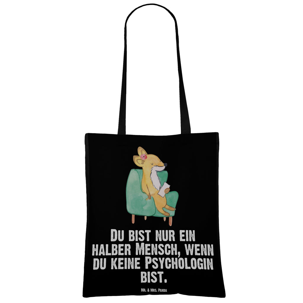 Tragetasche Psychologin mit Herz Beuteltasche, Beutel, Einkaufstasche, Jutebeutel, Stoffbeutel, Beruf, Ausbildung, Jubiläum, Abschied, Rente, Kollege, Kollegin, Geschenk, Schenken, Arbeitskollege, Mitarbeiter, Firma, Danke, Dankeschön