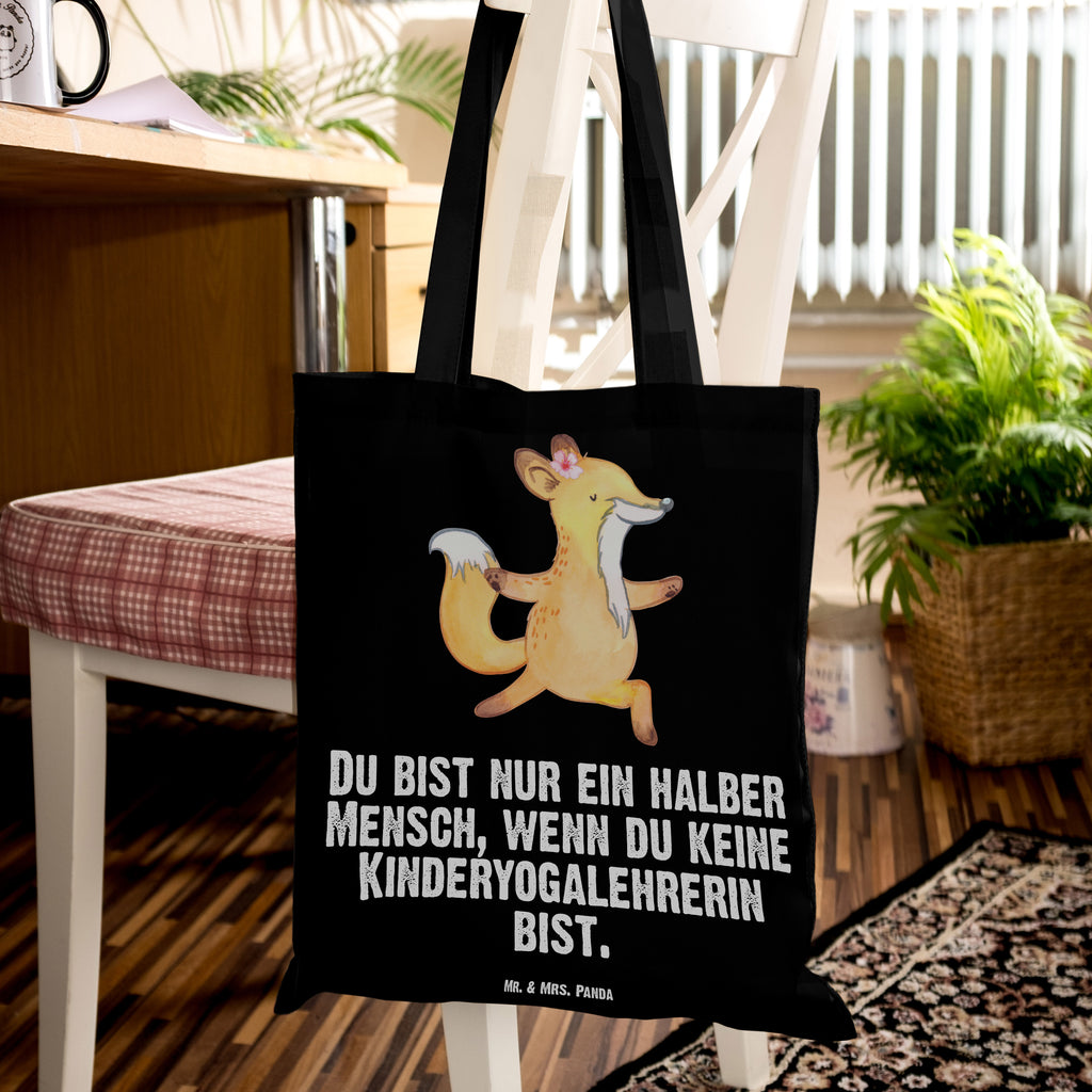 Tragetasche Kinderyogalehrerin mit Herz Beuteltasche, Beutel, Einkaufstasche, Jutebeutel, Stoffbeutel, Beruf, Ausbildung, Jubiläum, Abschied, Rente, Kollege, Kollegin, Geschenk, Schenken, Arbeitskollege, Mitarbeiter, Firma, Danke, Dankeschön