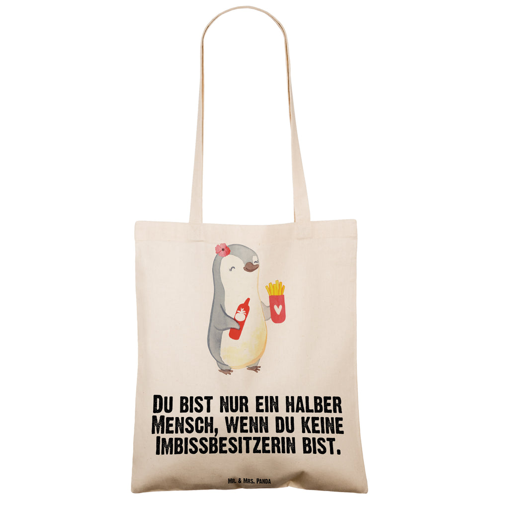 Tragetasche Imbissbesitzerin mit Herz Beuteltasche, Beutel, Einkaufstasche, Jutebeutel, Stoffbeutel, Beruf, Ausbildung, Jubiläum, Abschied, Rente, Kollege, Kollegin, Geschenk, Schenken, Arbeitskollege, Mitarbeiter, Firma, Danke, Dankeschön, Imbissbesitzerin, Imibissverkäuferin, Pommesverkäuferin, Pommesliebe