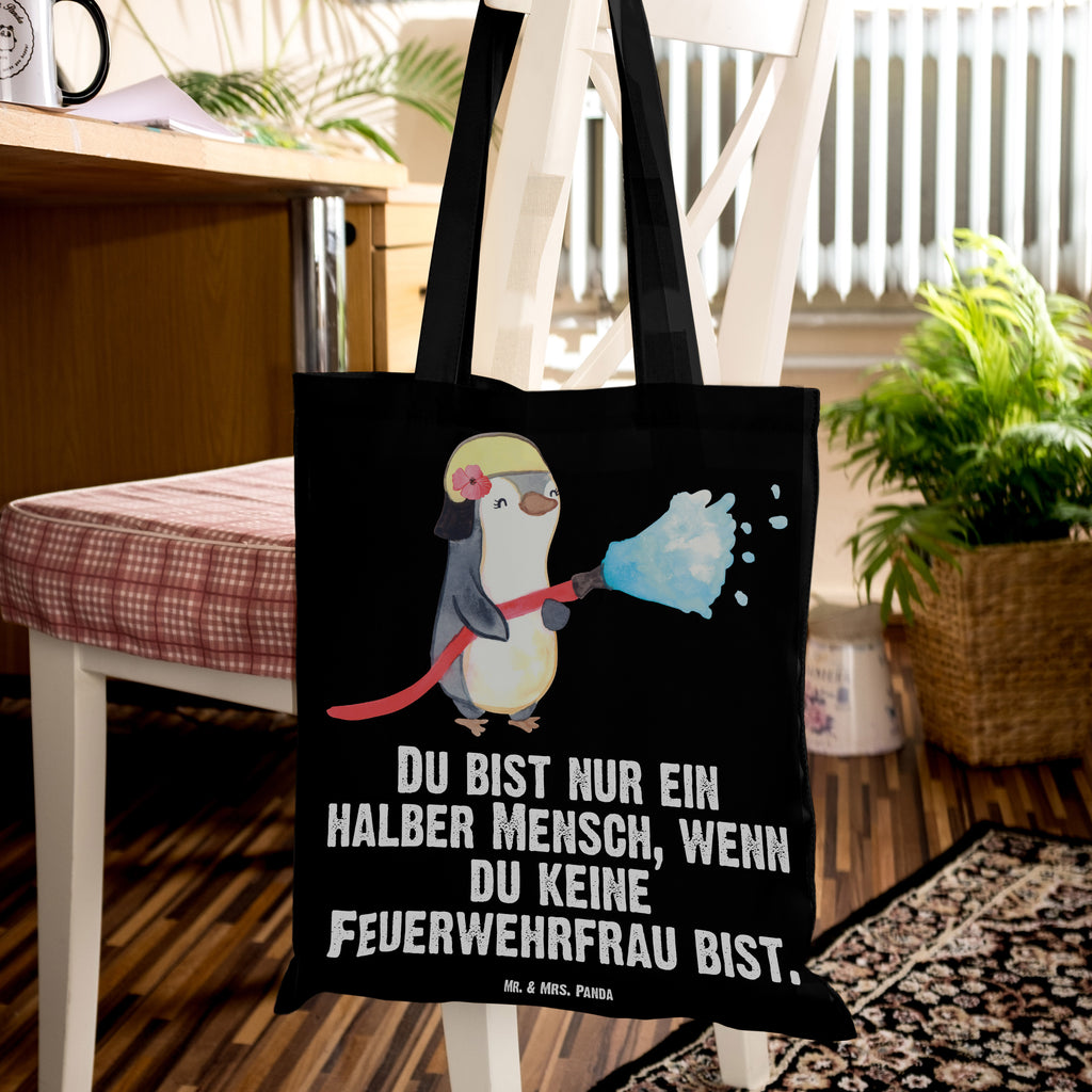 Tragetasche Feuerwehrfrau mit Herz Beuteltasche, Beutel, Einkaufstasche, Jutebeutel, Stoffbeutel, Beruf, Ausbildung, Jubiläum, Abschied, Rente, Kollege, Kollegin, Geschenk, Schenken, Arbeitskollege, Mitarbeiter, Firma, Danke, Dankeschön, Feuerwehrfrau, Feuerwehrhauptfrau, Brandschutz, Feuerwehr, freiwillige Feuerwehr