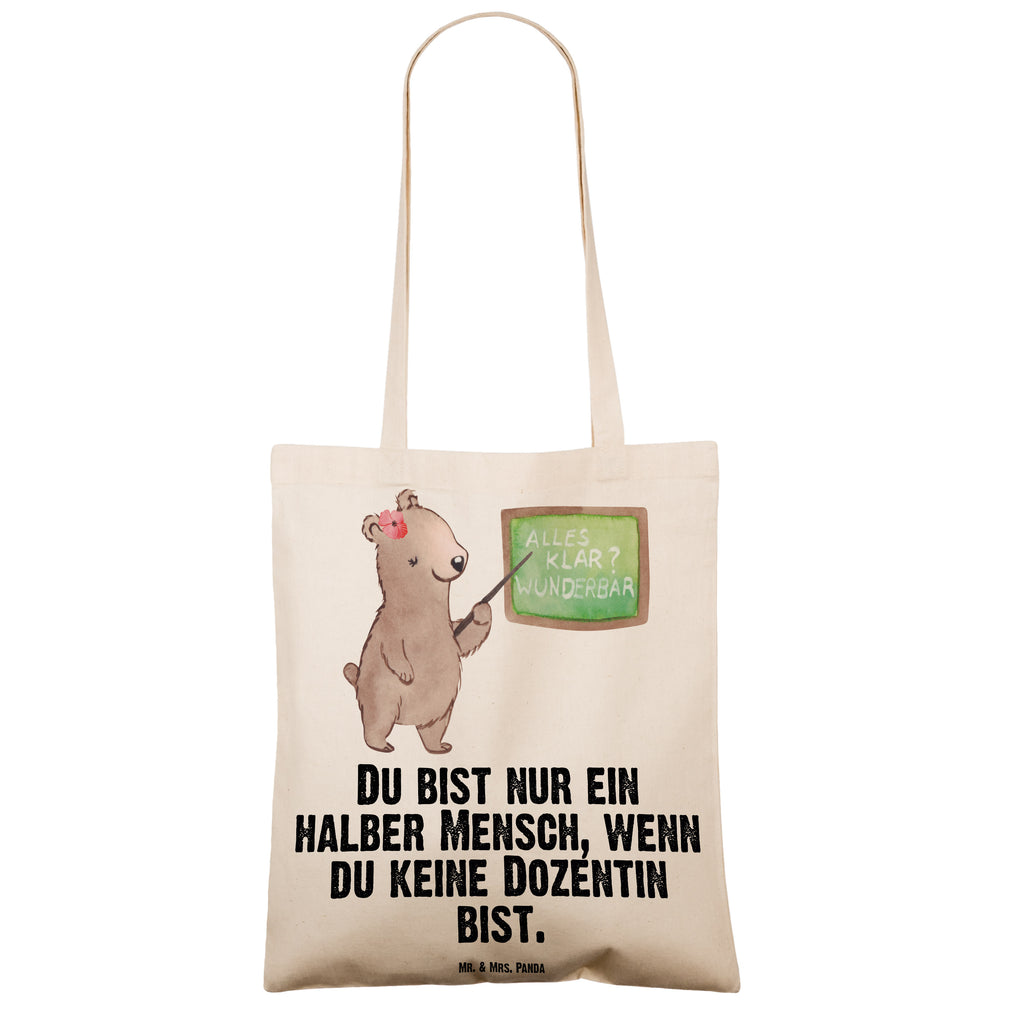 Tragetasche Dozentin mit Herz Beuteltasche, Beutel, Einkaufstasche, Jutebeutel, Stoffbeutel, Beruf, Ausbildung, Jubiläum, Abschied, Rente, Kollege, Kollegin, Geschenk, Schenken, Arbeitskollege, Mitarbeiter, Firma, Danke, Dankeschön, Dozentin, Professorin, Universität, Vorlesung, Tutorin, Akademikerin, Uni, Unterricht