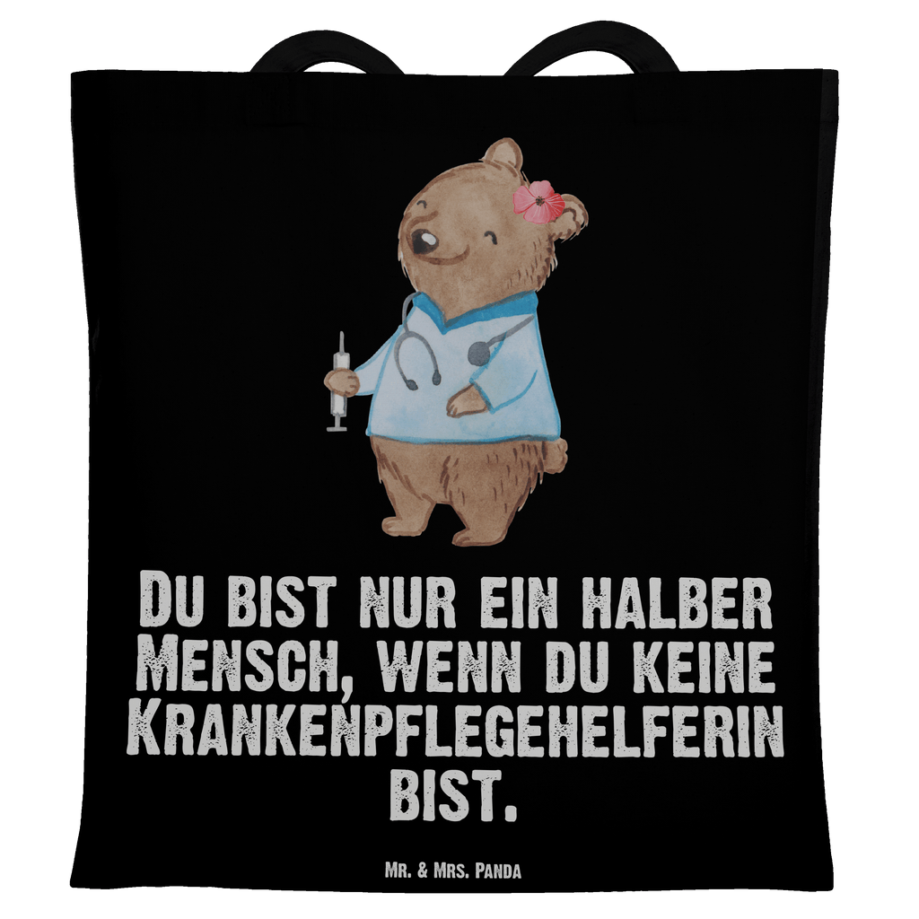 Tragetasche Krankenpflegehelferin mit Herz Beuteltasche, Beutel, Einkaufstasche, Jutebeutel, Stoffbeutel, Beruf, Ausbildung, Jubiläum, Abschied, Rente, Kollege, Kollegin, Geschenk, Schenken, Arbeitskollege, Mitarbeiter, Firma, Danke, Dankeschön, Krankenpflegehelferin, Pflegehelferin, Pflegekraft