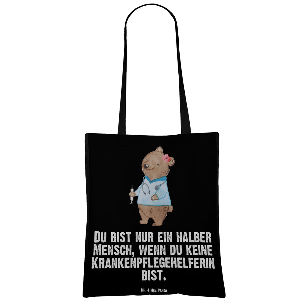 Tragetasche Krankenpflegehelferin mit Herz Beuteltasche, Beutel, Einkaufstasche, Jutebeutel, Stoffbeutel, Beruf, Ausbildung, Jubiläum, Abschied, Rente, Kollege, Kollegin, Geschenk, Schenken, Arbeitskollege, Mitarbeiter, Firma, Danke, Dankeschön, Krankenpflegehelferin, Pflegehelferin, Pflegekraft