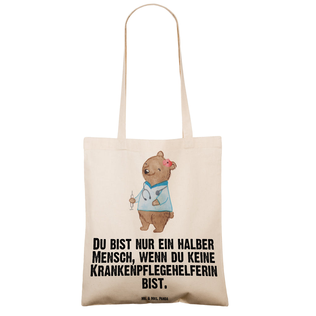 Tragetasche Krankenpflegehelferin mit Herz Beuteltasche, Beutel, Einkaufstasche, Jutebeutel, Stoffbeutel, Beruf, Ausbildung, Jubiläum, Abschied, Rente, Kollege, Kollegin, Geschenk, Schenken, Arbeitskollege, Mitarbeiter, Firma, Danke, Dankeschön, Krankenpflegehelferin, Pflegehelferin, Pflegekraft