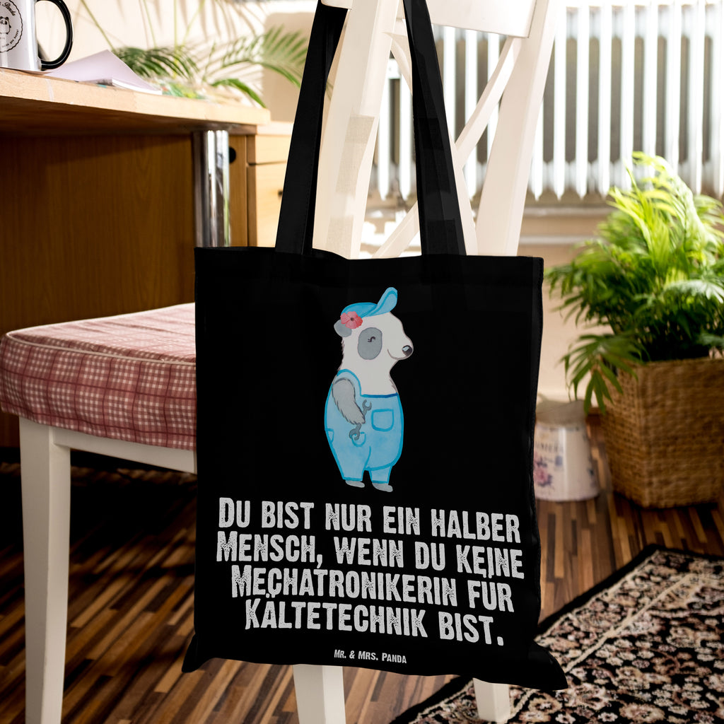 Tragetasche Mechatronikerin für Kältetechnik mit Herz Beuteltasche, Beutel, Einkaufstasche, Jutebeutel, Stoffbeutel, Beruf, Ausbildung, Jubiläum, Abschied, Rente, Kollege, Kollegin, Geschenk, Schenken, Arbeitskollege, Mitarbeiter, Firma, Danke, Dankeschön, Mechatronikerin für Kältetechnik, Gesellenprüfung