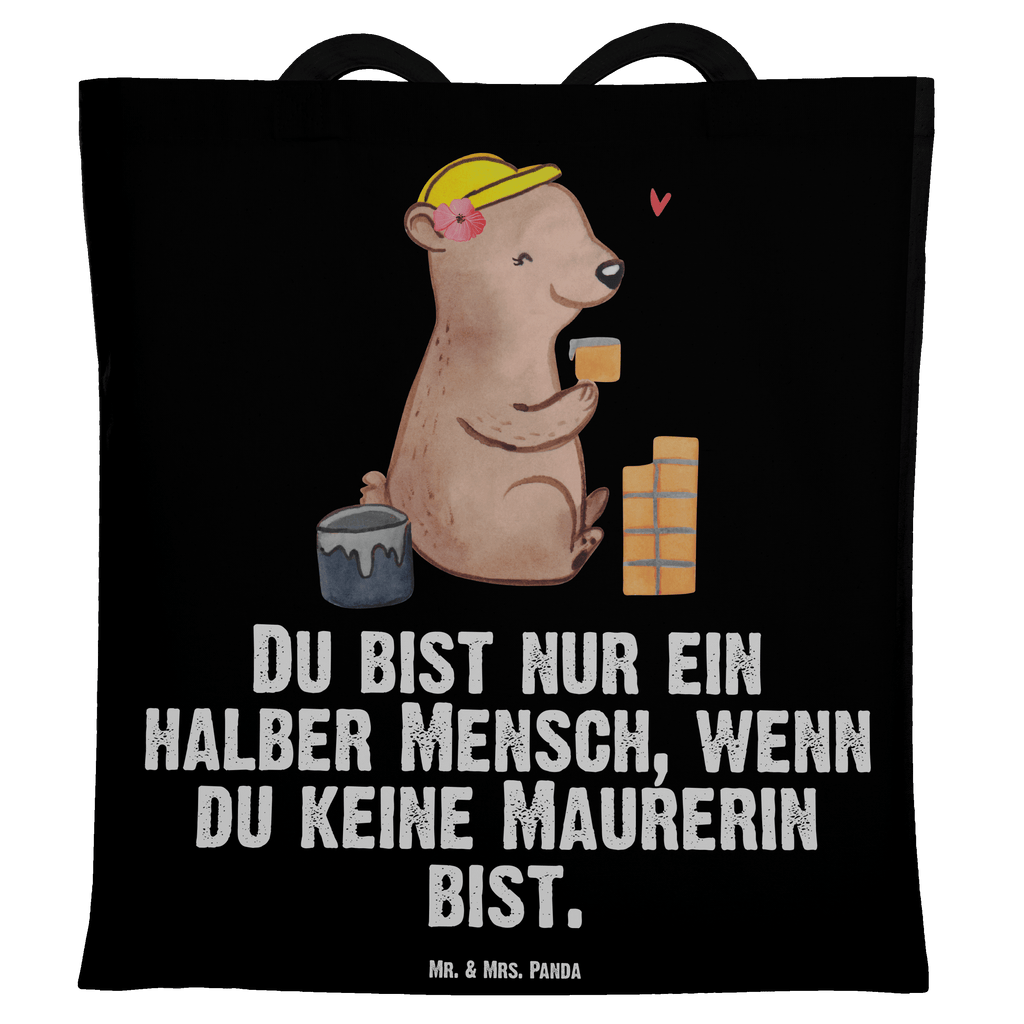 Tragetasche Maurerin mit Herz Beuteltasche, Beutel, Einkaufstasche, Jutebeutel, Stoffbeutel, Beruf, Ausbildung, Jubiläum, Abschied, Rente, Kollege, Kollegin, Geschenk, Schenken, Arbeitskollege, Mitarbeiter, Firma, Danke, Dankeschön, Maurerin, Maurermeisterin, Gesellenprüfung, Handwerkerin, Maurerbetrieb