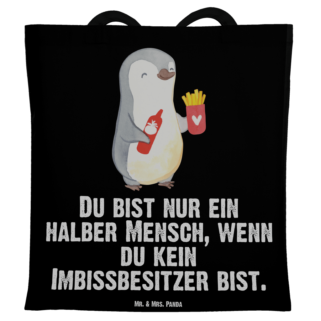Tragetasche Imbissbesitzer mit Herz Beuteltasche, Beutel, Einkaufstasche, Jutebeutel, Stoffbeutel, Beruf, Ausbildung, Jubiläum, Abschied, Rente, Kollege, Kollegin, Geschenk, Schenken, Arbeitskollege, Mitarbeiter, Firma, Danke, Dankeschön, Imbissbesitzer, Imbissverkäufer, Pommesverkäufer, Pommesliebe