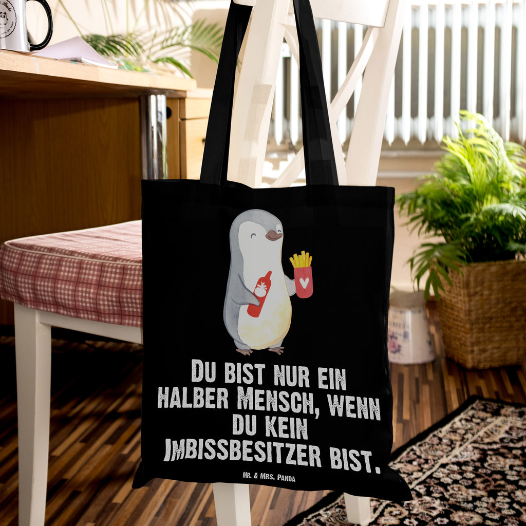 Tragetasche Imbissbesitzer mit Herz Beuteltasche, Beutel, Einkaufstasche, Jutebeutel, Stoffbeutel, Beruf, Ausbildung, Jubiläum, Abschied, Rente, Kollege, Kollegin, Geschenk, Schenken, Arbeitskollege, Mitarbeiter, Firma, Danke, Dankeschön, Imbissbesitzer, Imbissverkäufer, Pommesverkäufer, Pommesliebe