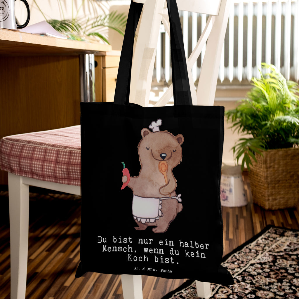 Tragetasche Koch mit Herz Beuteltasche, Beutel, Einkaufstasche, Jutebeutel, Stoffbeutel, Beruf, Ausbildung, Jubiläum, Abschied, Rente, Kollege, Kollegin, Geschenk, Schenken, Arbeitskollege, Mitarbeiter, Firma, Danke, Dankeschön, Koch, Chefkoch, Küchenchef, Küchenmeister, Schiffskoch, Sternekoch, Fernsehkoch, Restaurant