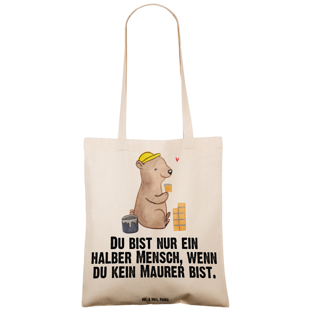 Tragetasche Maurer mit Herz Beuteltasche, Beutel, Einkaufstasche, Jutebeutel, Stoffbeutel, Beruf, Ausbildung, Jubiläum, Abschied, Rente, Kollege, Kollegin, Geschenk, Schenken, Arbeitskollege, Mitarbeiter, Firma, Danke, Dankeschön, Maurer, Maurermeister, Gesellenprüfung, Handwerker, Maurerbetrieb