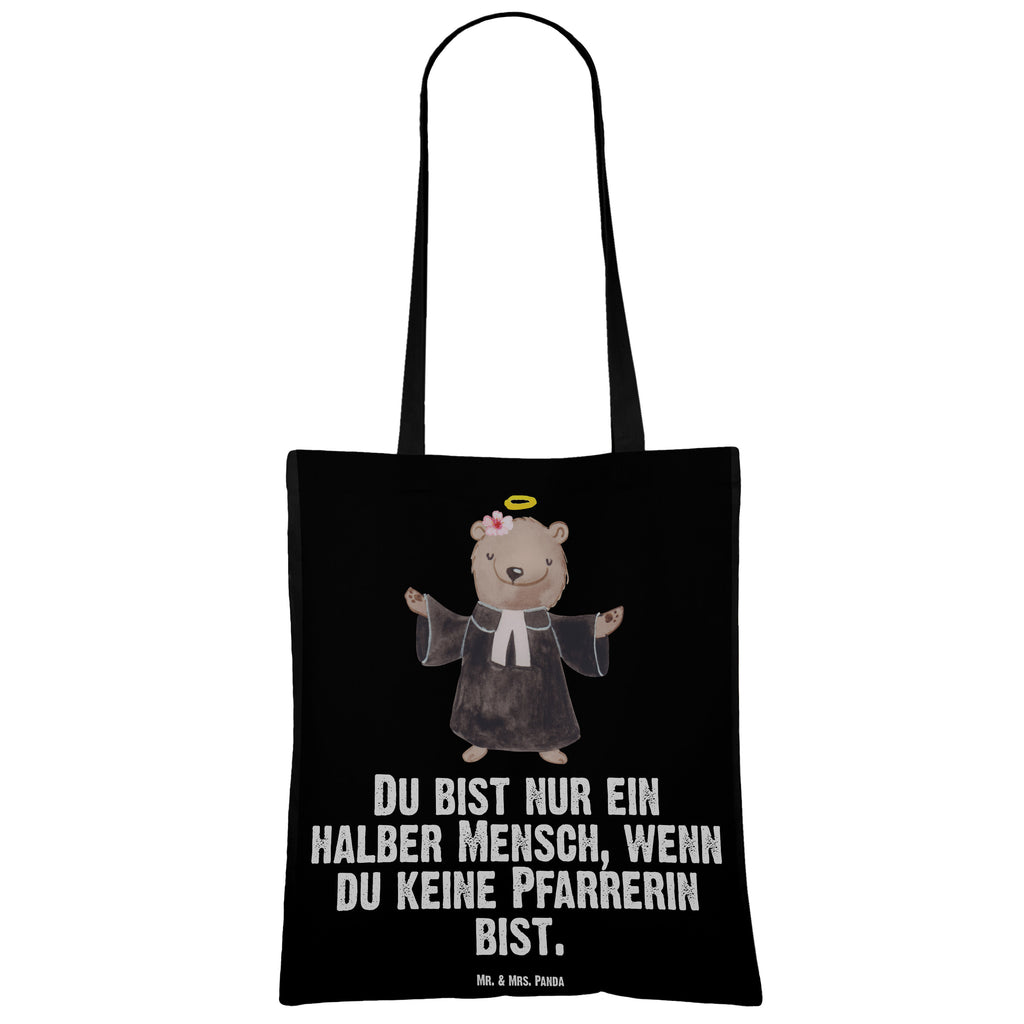 Tragetasche Pfarrerin mit Herz Beuteltasche, Beutel, Einkaufstasche, Jutebeutel, Stoffbeutel, Beruf, Ausbildung, Jubiläum, Abschied, Rente, Kollege, Kollegin, Geschenk, Schenken, Arbeitskollege, Mitarbeiter, Firma, Danke, Dankeschön, Pastorin, Dienerin Gottes<br />Geistliche, Pfarrerin, Predigerin<br />Priesterin, Theologin, Kirche