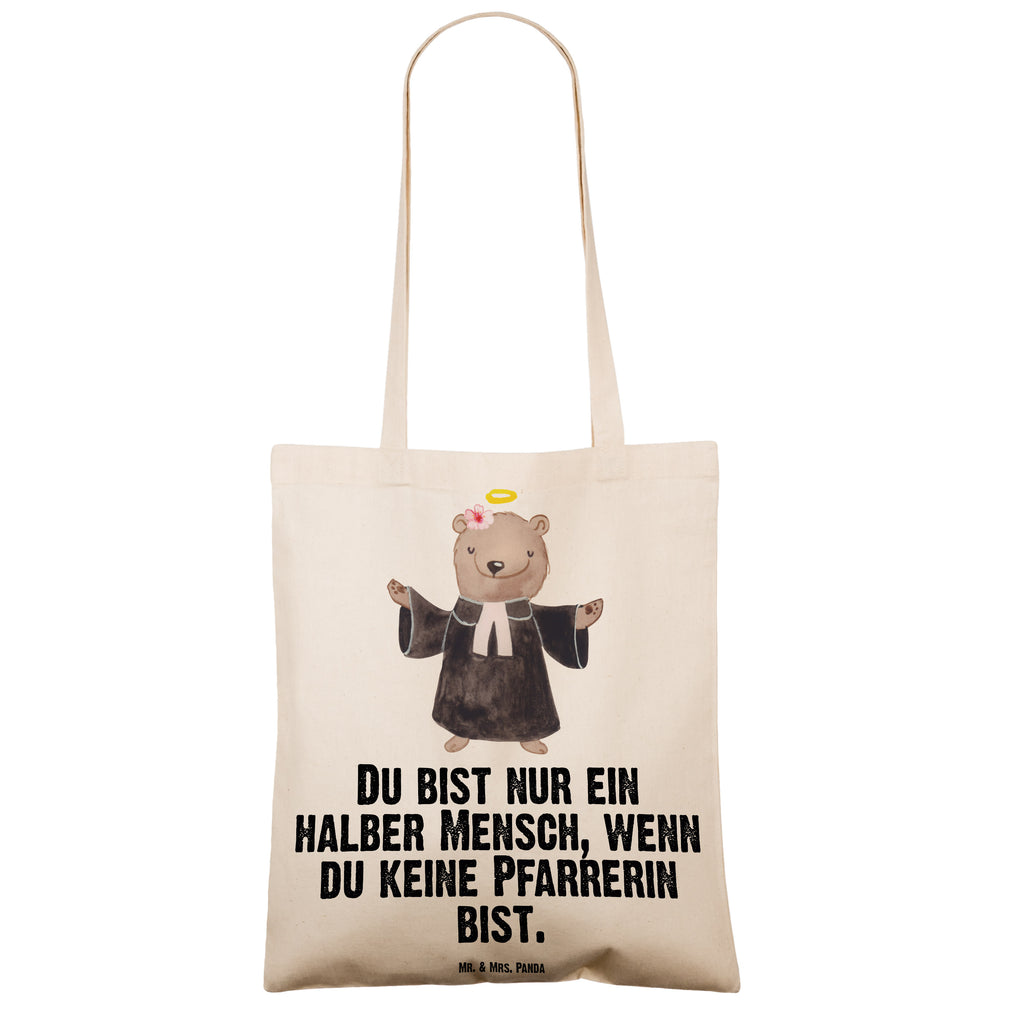 Tragetasche Pfarrerin mit Herz Beuteltasche, Beutel, Einkaufstasche, Jutebeutel, Stoffbeutel, Beruf, Ausbildung, Jubiläum, Abschied, Rente, Kollege, Kollegin, Geschenk, Schenken, Arbeitskollege, Mitarbeiter, Firma, Danke, Dankeschön, Pastorin, Dienerin Gottes<br />Geistliche, Pfarrerin, Predigerin<br />Priesterin, Theologin, Kirche