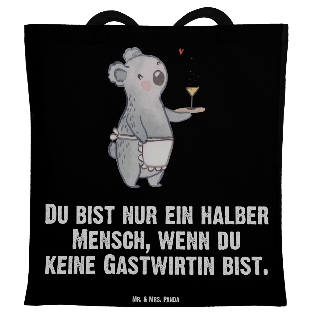 Tragetasche Gastwirtin mit Herz Beuteltasche, Beutel, Einkaufstasche, Jutebeutel, Stoffbeutel, Beruf, Ausbildung, Jubiläum, Abschied, Rente, Kollege, Kollegin, Geschenk, Schenken, Arbeitskollege, Mitarbeiter, Firma, Danke, Dankeschön, Kneipenwirtin, Gastwirtin, Gaststätte, Kneipe, Eröffnung, Barkeeperin, Rum, Bar