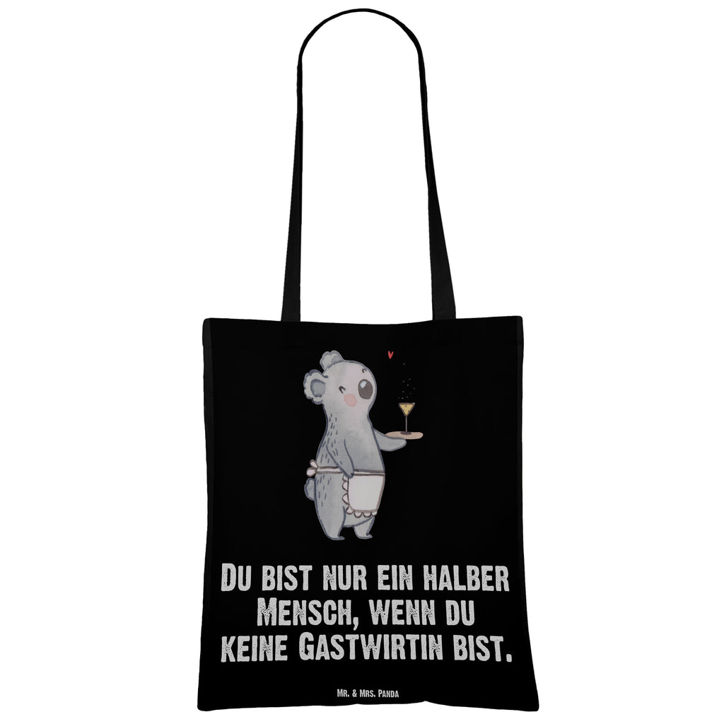 Tragetasche Gastwirtin mit Herz Beuteltasche, Beutel, Einkaufstasche, Jutebeutel, Stoffbeutel, Beruf, Ausbildung, Jubiläum, Abschied, Rente, Kollege, Kollegin, Geschenk, Schenken, Arbeitskollege, Mitarbeiter, Firma, Danke, Dankeschön, Kneipenwirtin, Gastwirtin, Gaststätte, Kneipe, Eröffnung, Barkeeperin, Rum, Bar