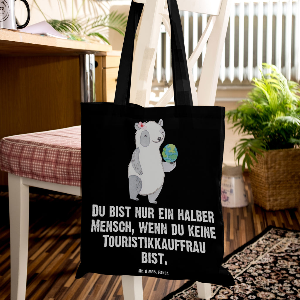Tragetasche Touristikkauffrau mit Herz Beuteltasche, Beutel, Einkaufstasche, Jutebeutel, Stoffbeutel, Beruf, Ausbildung, Jubiläum, Abschied, Rente, Kollege, Kollegin, Geschenk, Schenken, Arbeitskollege, Mitarbeiter, Firma, Danke, Dankeschön
